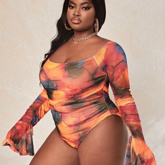 Tie dye mesh bodysuit - Picture 3 of 4